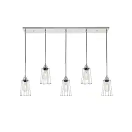 Living District - Auspice 5 Light Pendant - Chrome