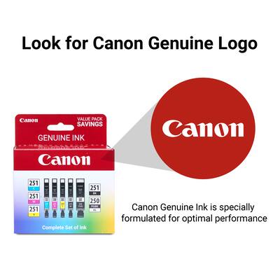 Canon 250 XL/CLI 251 5 Pack Special Edition Ink Cartridges Black Canon 250 XL/CLI 251 5 Pack Special Edition Ink Cartridges Black