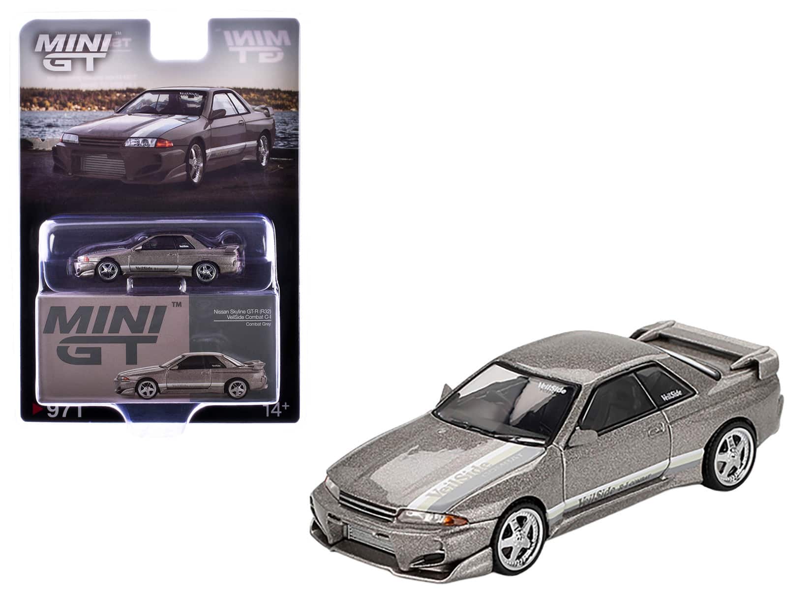 ミニカー MINI GT Skyline GT-R (R32) VeilSide Mini GT Nissan GT-R (R32) VeilSide Combat C-I – Gem Red #987