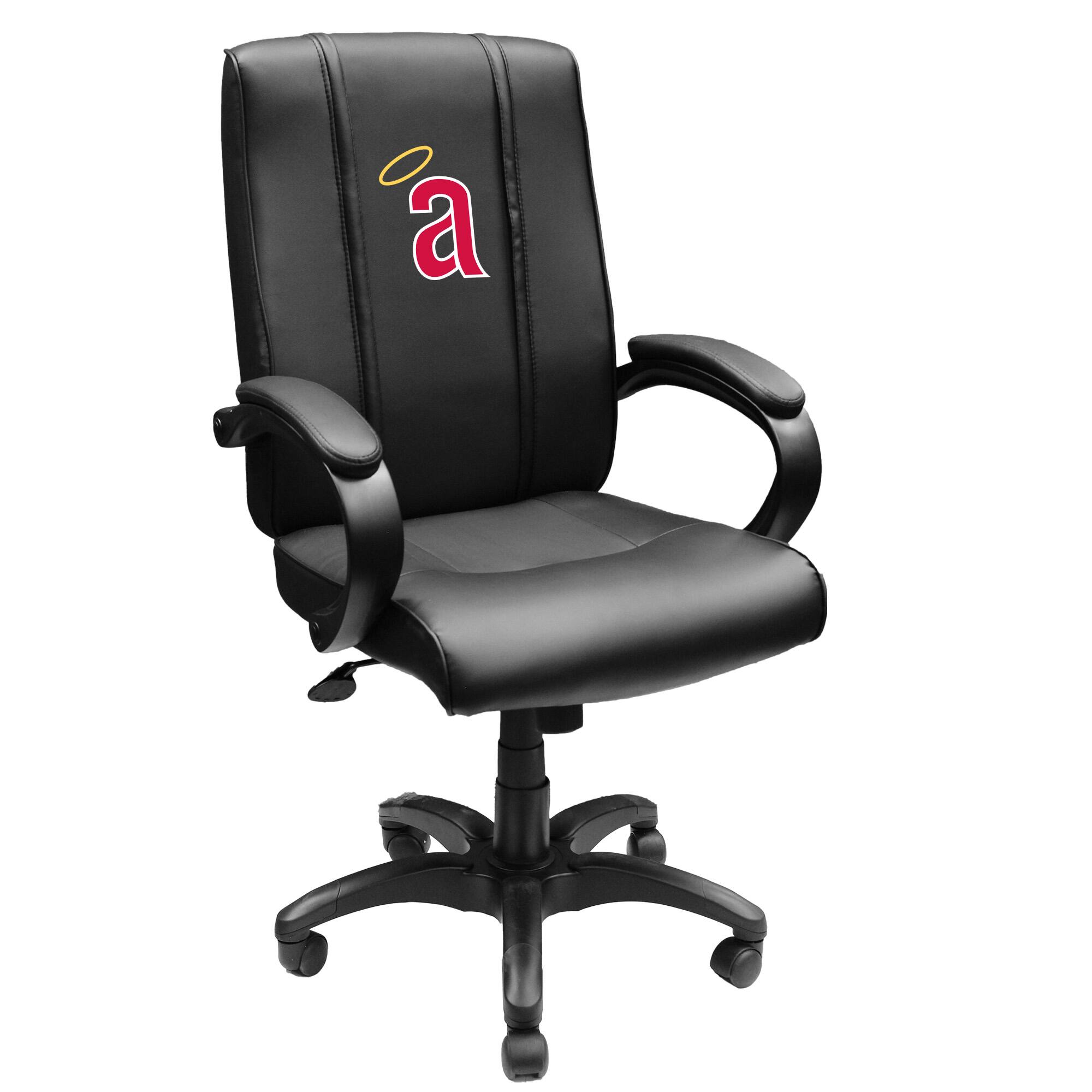 Front. DreamSeat - Black Los Angeles Angels Logo Office Chair 1000 - Black.