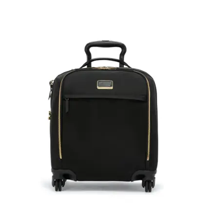 Front. TUMI - Voyageur Léger Compact Carry-On Suitcase - Black/Gold.