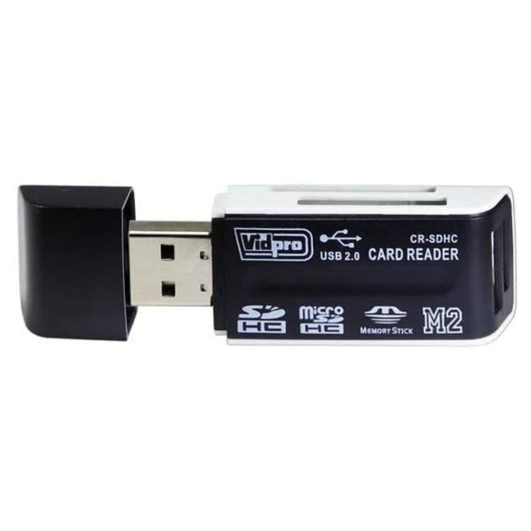 Vidoro Vid CR-SDHC USB 2.0 CARD READER  
Supports: SD, microSD, Memory Stick, M2