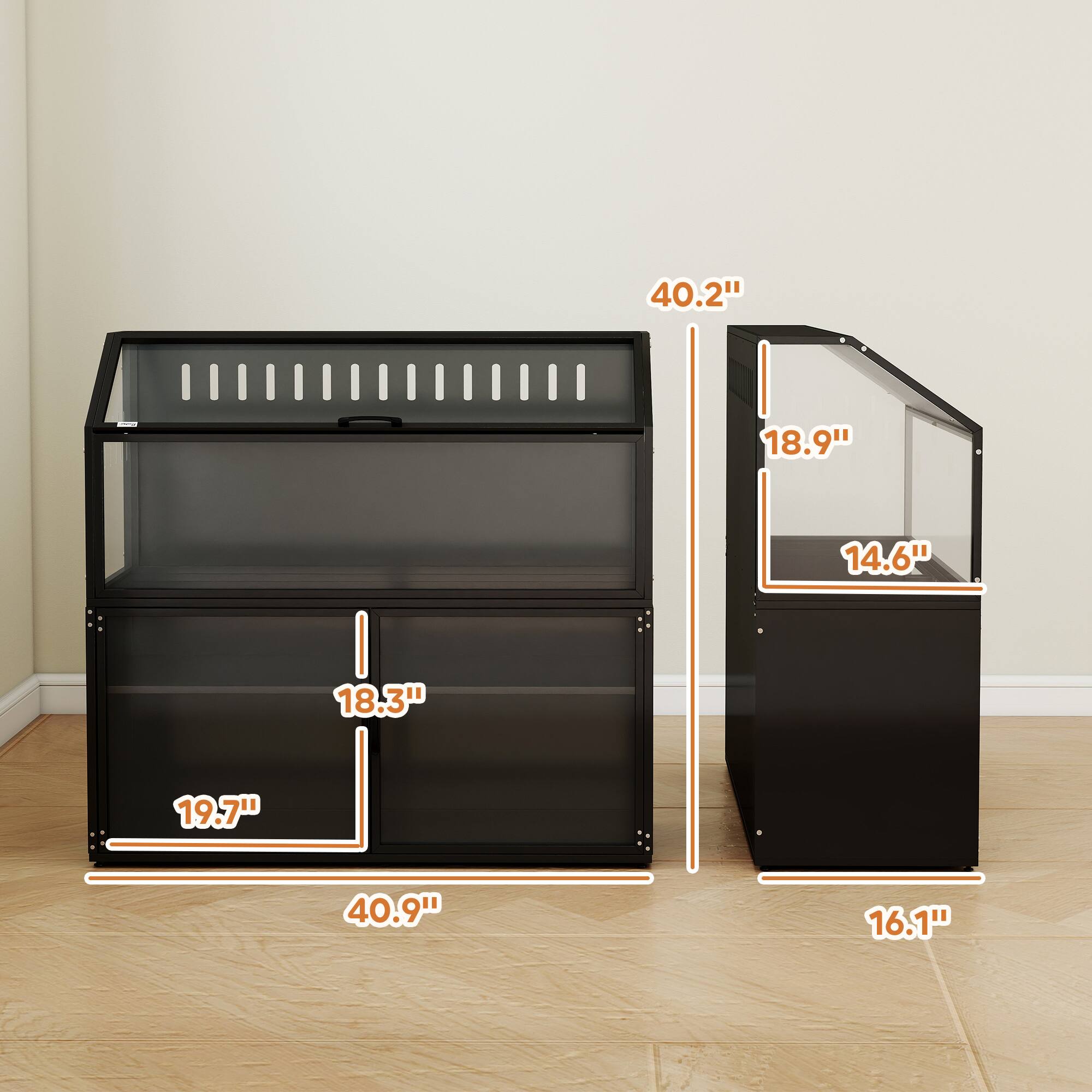 40.2" x 18.9" x 14.6"  
18.3" x 19.7" x 40.9"  
16.1"