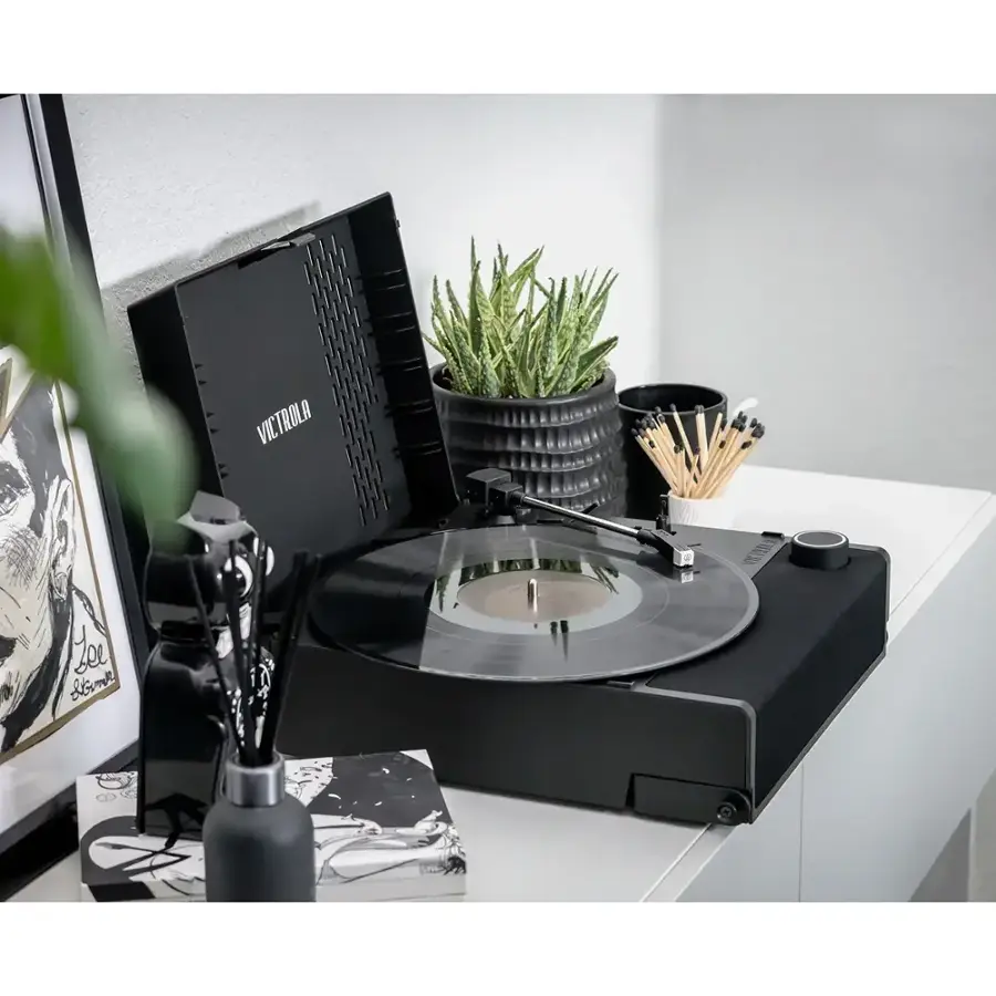 Alt View 21. Victrola - Victrola Revolution GO Portable Record Player - Black.