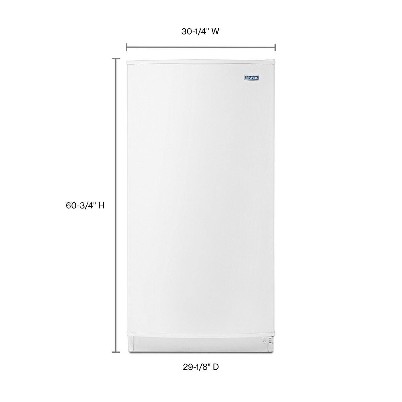 Alt View 3. Maytag - 16 Cu. Ft. Frost Free Upright Freezer with FastFreeze Option - White.