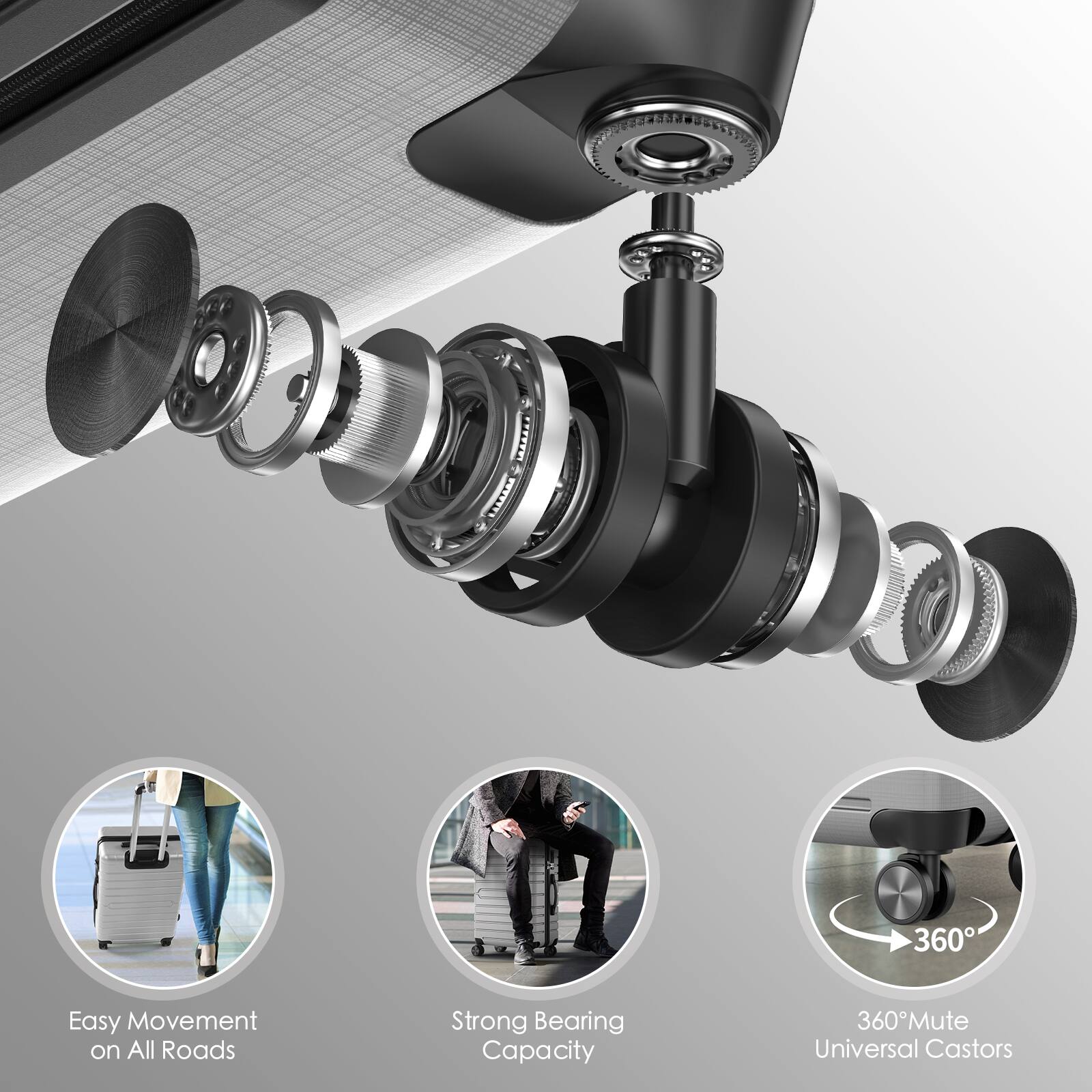 - Easy Movement on All Roads
- Strong Bearing Capacity
- 360° Mute Universal Castors
