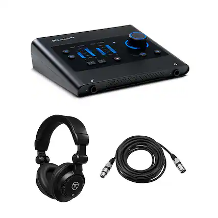 Front. PreSonus - PreSonus Quantum ES 2 2x2 24-Bit Audio Interface, w/Headphones Mic Cable.