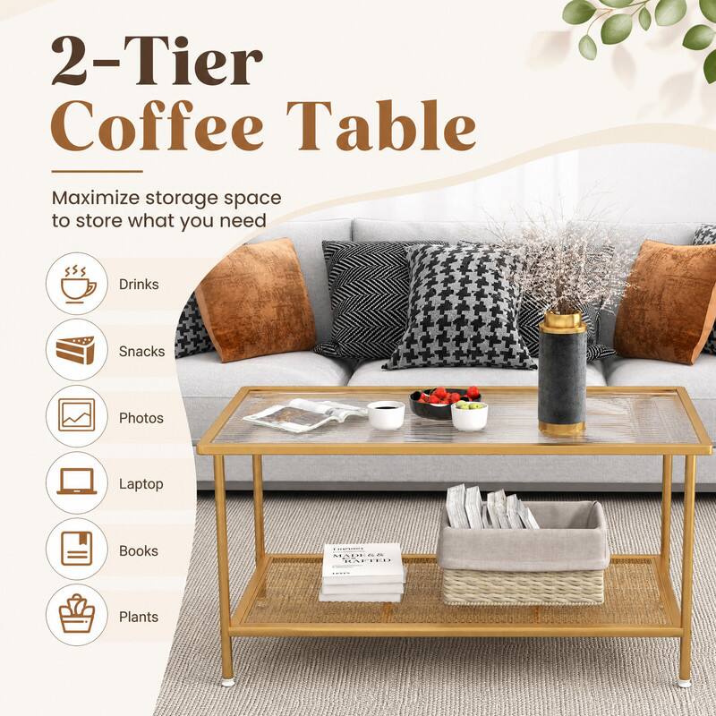 2-Tier Coffee Table

Maximize storage space to store what you need

Drinks
Snacks
Photos
Laptop
Books
Plants