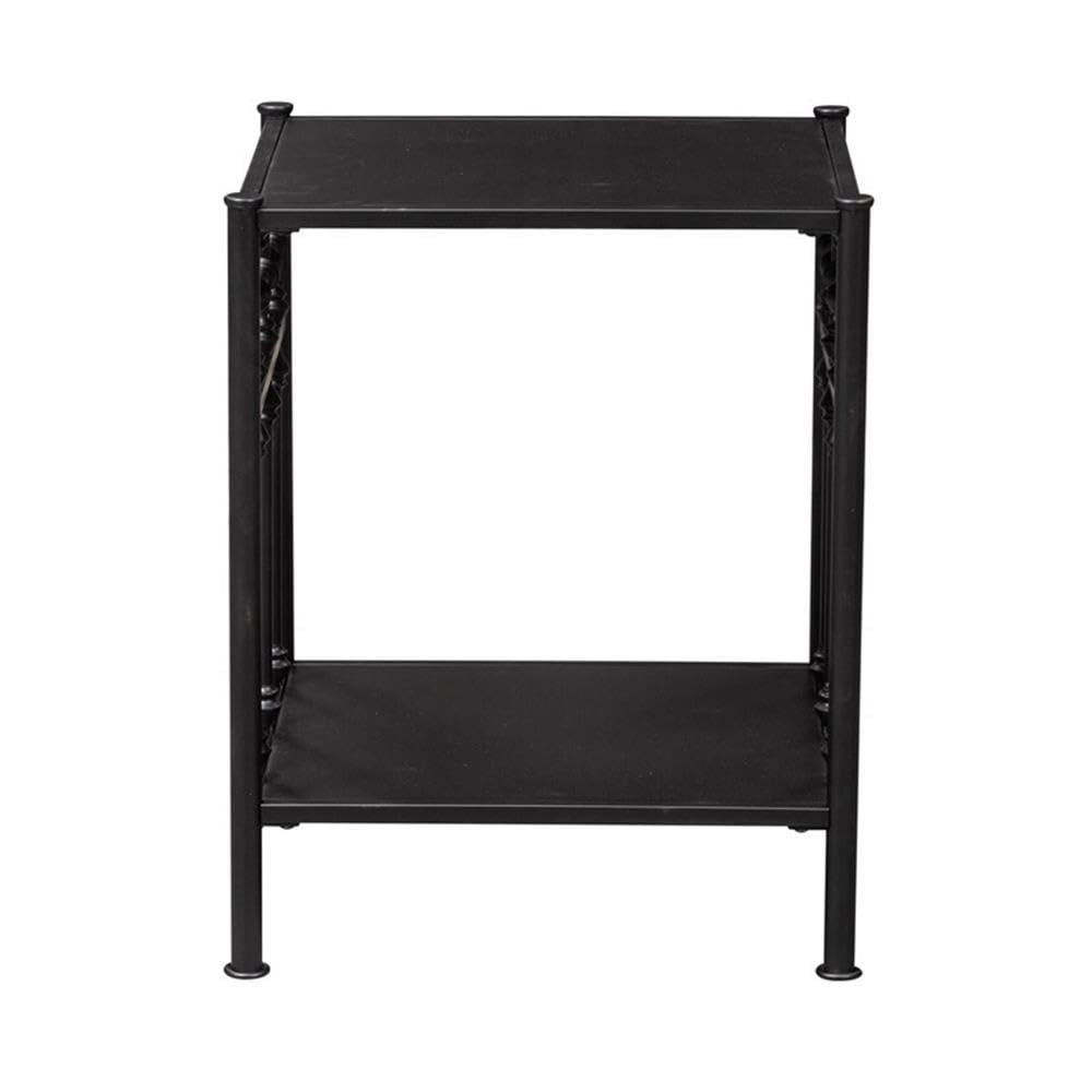 Alt View 2. Liberty Furniture Industries - Vintage Series Open Night Stand - Black in Distressed Metal - Black.