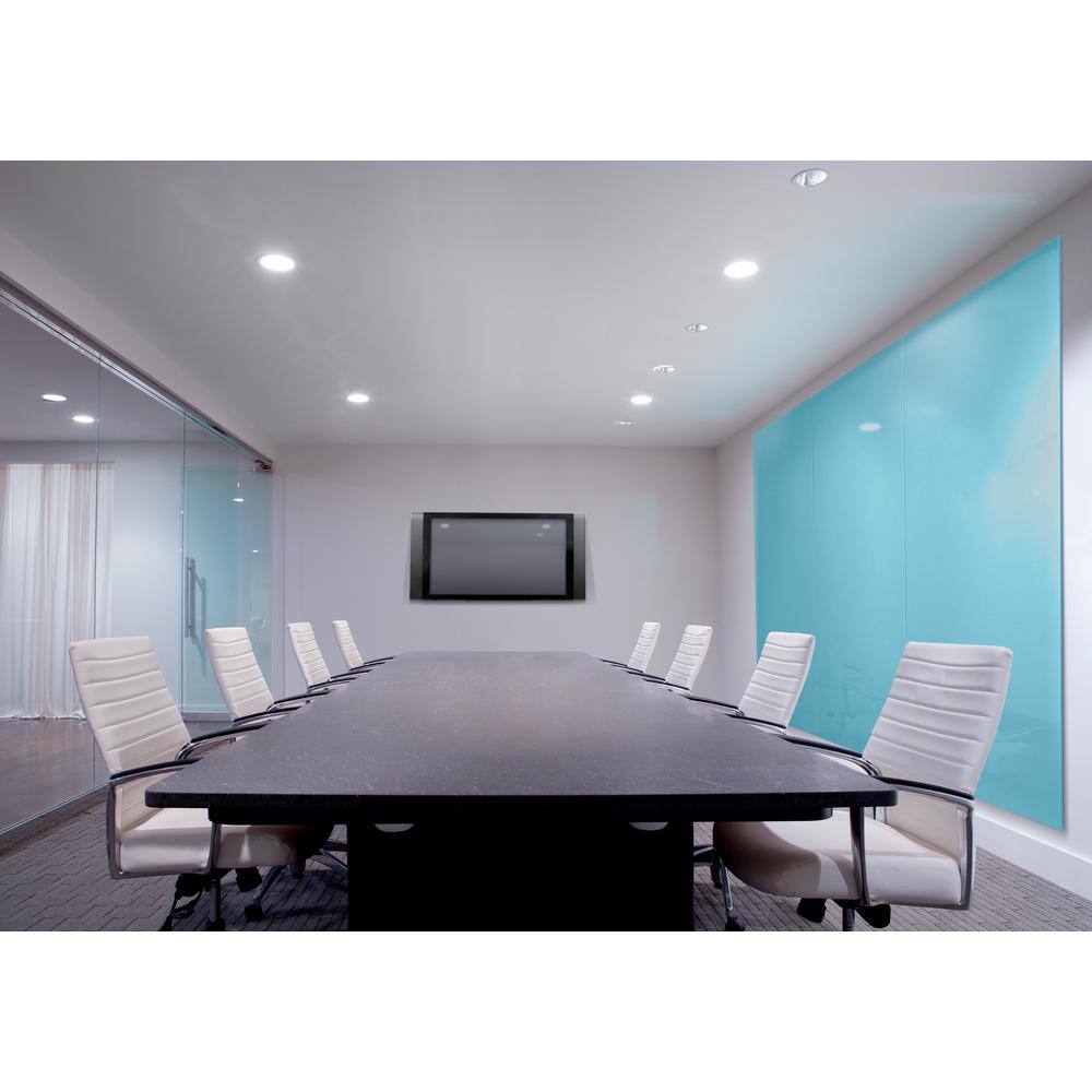 Left. Ghent - Ghent Aria 2'H x 3'W Magnetic Glass White Board, Gray Surface, Horizontal, 4 Rare Earth Magnets, 4 Markers and Eraser - Gray.