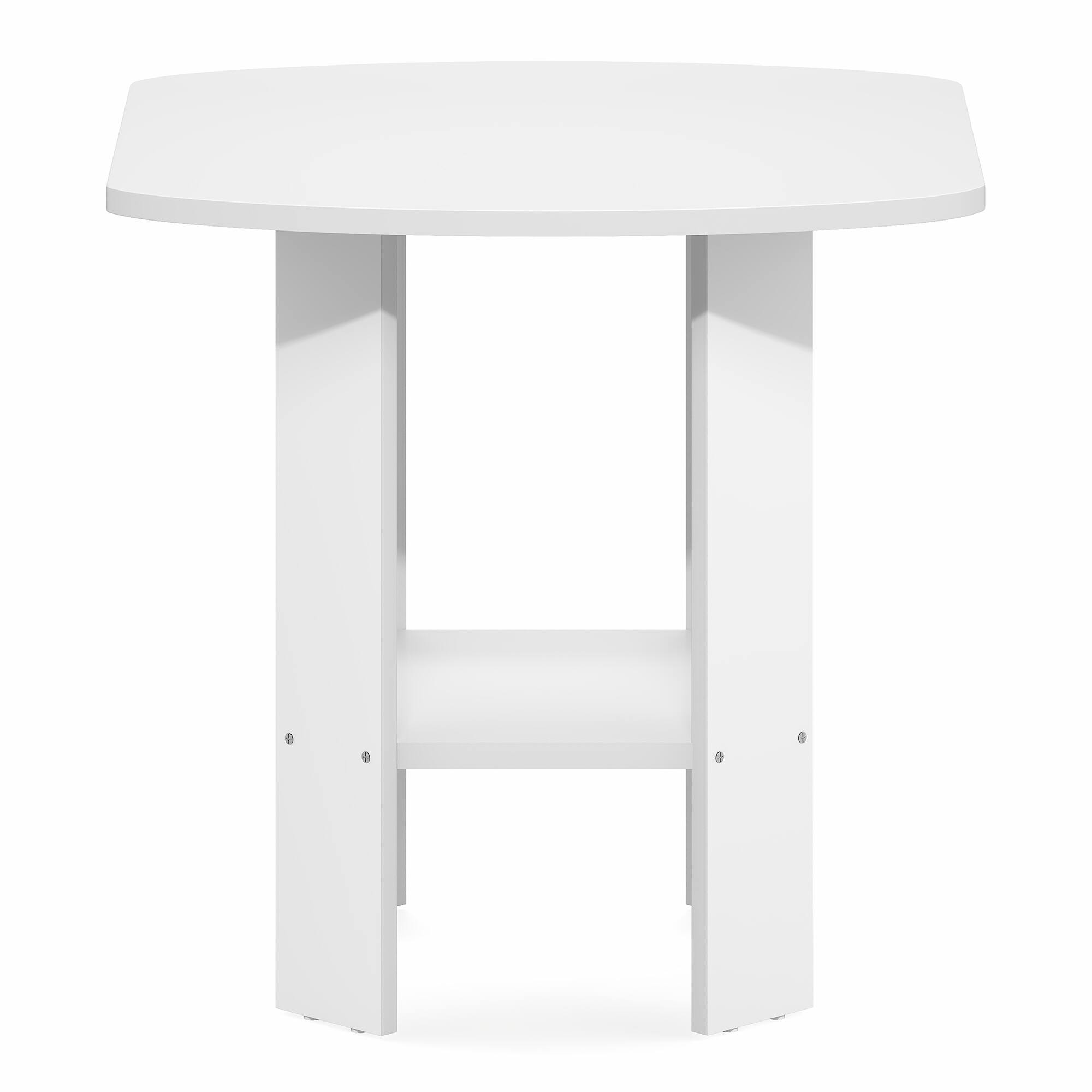 Alt View 6. Furinno - SIMPLE DESIGN Side Table, Square End Table, Open Shelves Night Stand, Bedside Table, Rounded Corner, Easy Assembly - White.