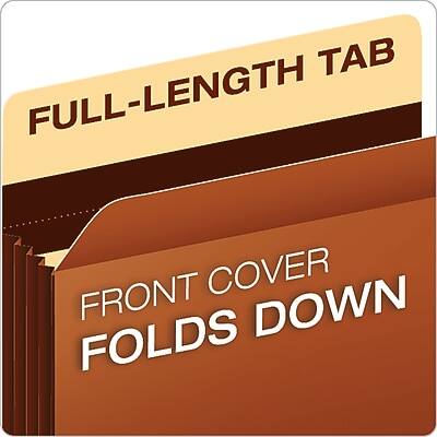 FULL-LENGTH TAB  
FRONT COVER FOLDS DOWN