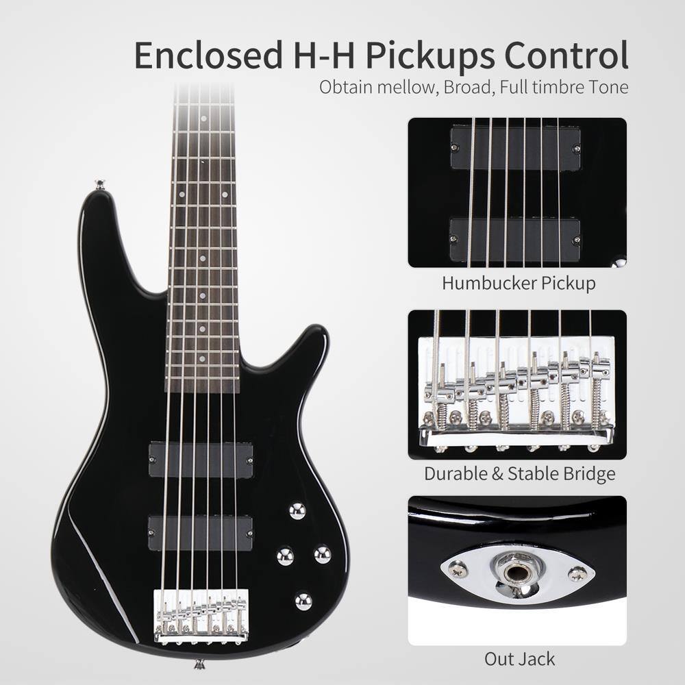 Enclosed H-H Pickups Control  
Obtain mellow, Broad, Full timbre Tone  
Humbucker Pickup  
Durable & Stable Bridge  
Out Jack