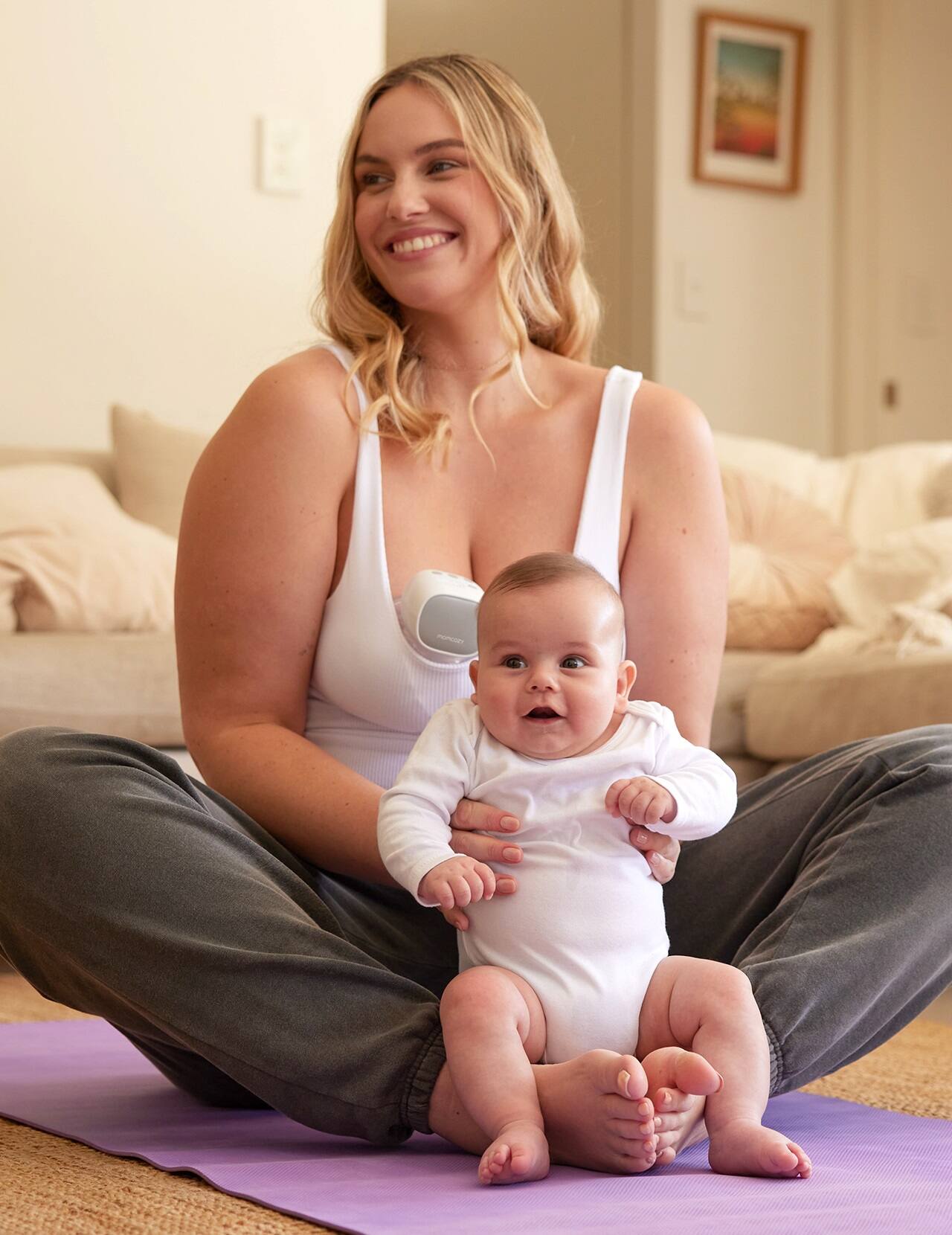 Alt View 11. Momcozy - Double S9 Pro Wearable Electric Breast Pump - White.