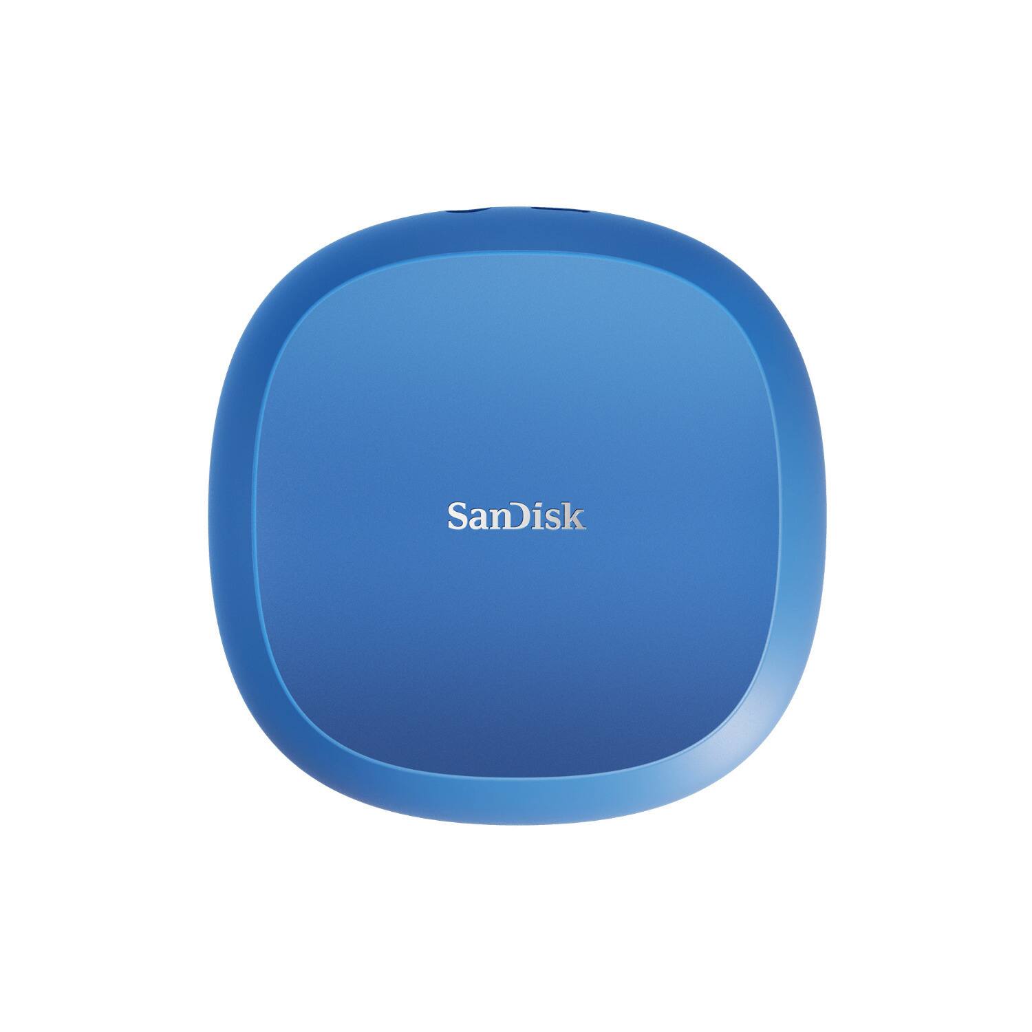 Angle. SANDISK - SanDisk Creator Series Desk Drive 4TB USB 3.2 Gen 2 External Desktop SSD - Blue.