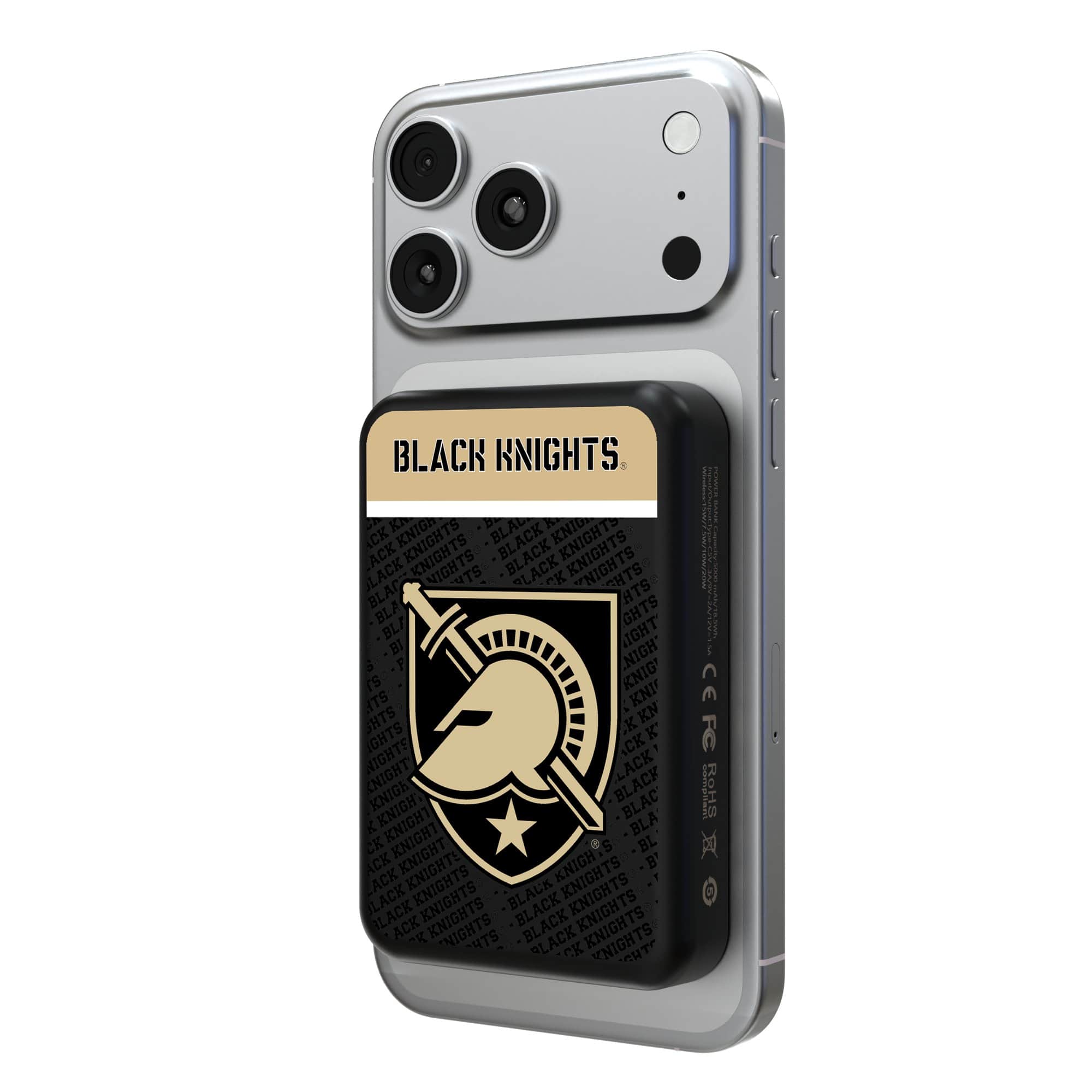 Keyscaper - Army Black Knights Endzone Plus Wireless Power Bank - Multicolor