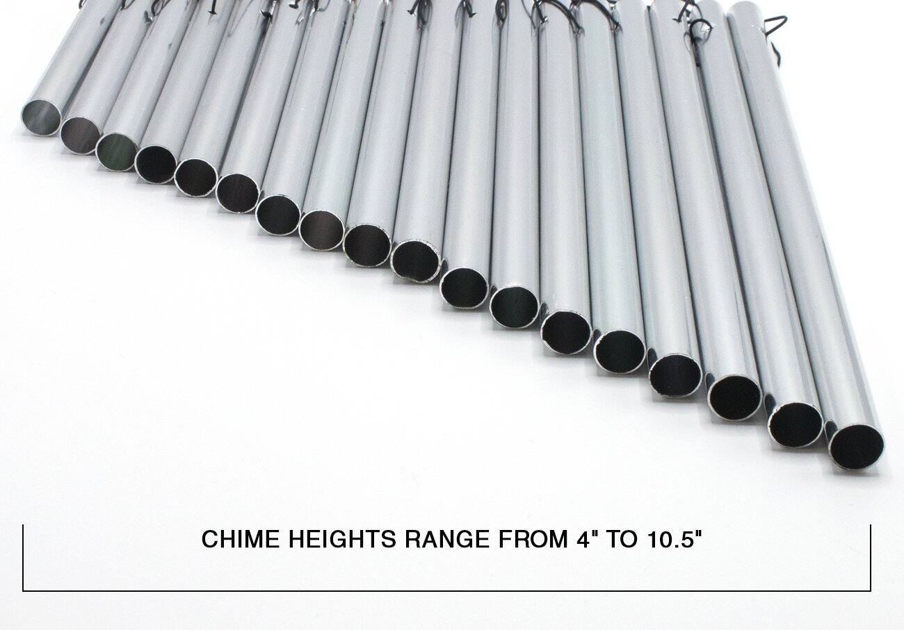 CHIME HEIGHTS RANGE FROM 4" TO 10.5"
