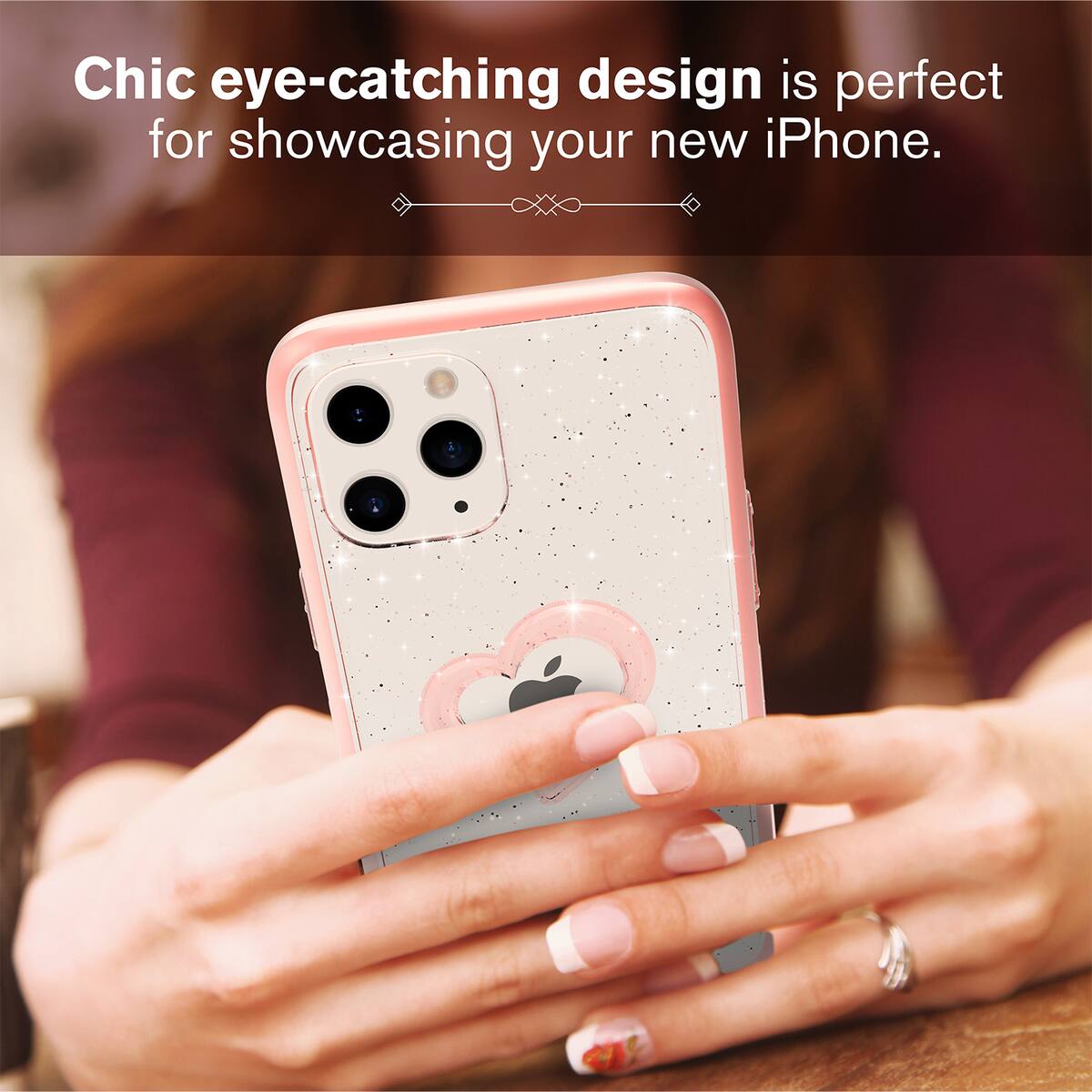 Chic eye-catching design is perfect for showcasing your new iPhone.