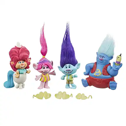 Front. Hasbro - Trolls World Tour: Lonesome Flats Tour 5 Figure Set - Multi-Color.