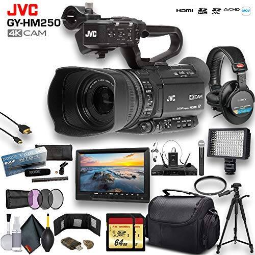 JVC GY-HM250 4K CAM  
JVC HDMI S2 S2 AVCHD MOV CI XC  
JVC 4K CAM  
HON SONY C-DX  
SUTE NTG-1 RODE RODE S2 U XC  
64 GB  
8