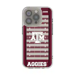Keyscaper - NCAA - Texas A&M Aggies iPhone Clear Football Field Design Case - 14 - Multicolor