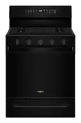 Whirlpool - 5.0 Cu. Ft. Smart Freestanding Gas Range with Air Cooking Technology, No Preheat Air Fry and Steam/Self Clean - Black - Front_Zoom