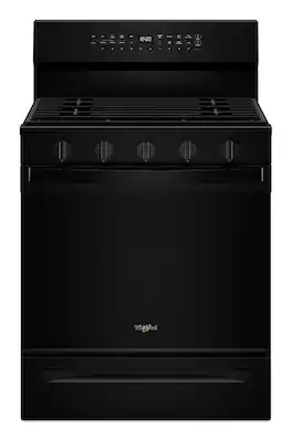 Whirlpool - 5.0 Cu. Ft. Smart Freestanding Gas Range with Air Cooking Technology, No Preheat Air Fry and Steam/Self Clean - Black