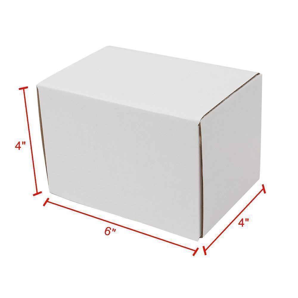 Alt View 7. Winado - 50 Pcs 6" x 4" x 4" White Corrugated Mailers Shipping Packing Recyclable Fold Boxs Gift Box for UPS, USPS, FedEx, DHL - White.