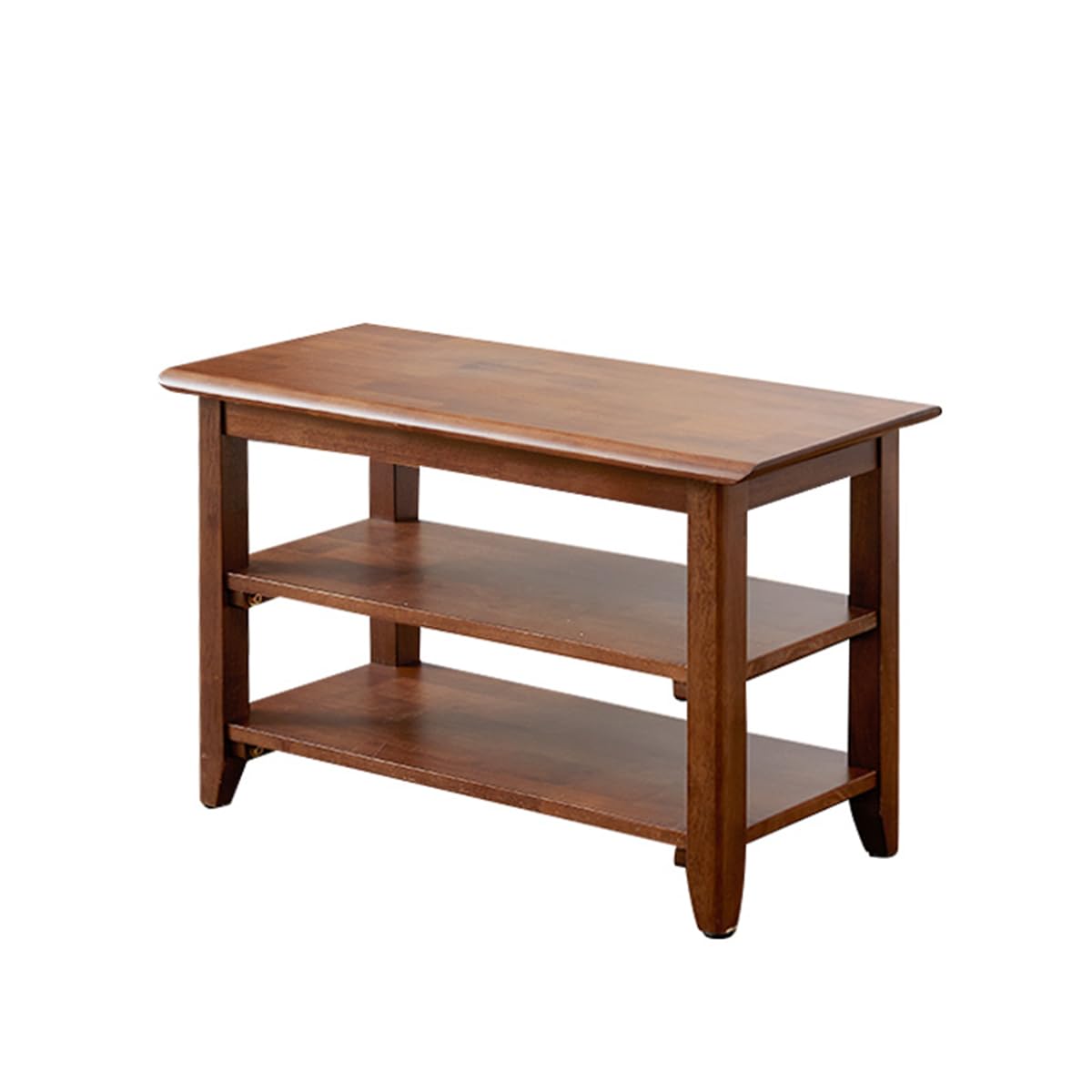 Alt View 5. JETRANSPORT - Storage Bench Wooden Shoe Rack Rustic Solid Wood Entryway (brown 23.6") - Brown 31 5"W x 11 8"D x 16 5"H.