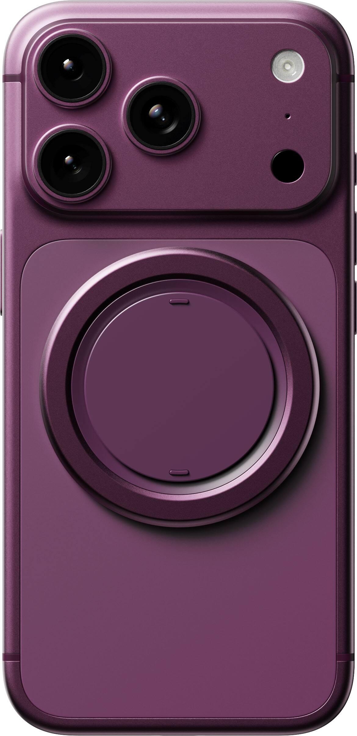 Alt View 2. OhSnap - Grip- Magnetic UltraThin Universal Phone Grip and Stand, Magsafe compatible for Apple iPhones/Universal - Dark red.