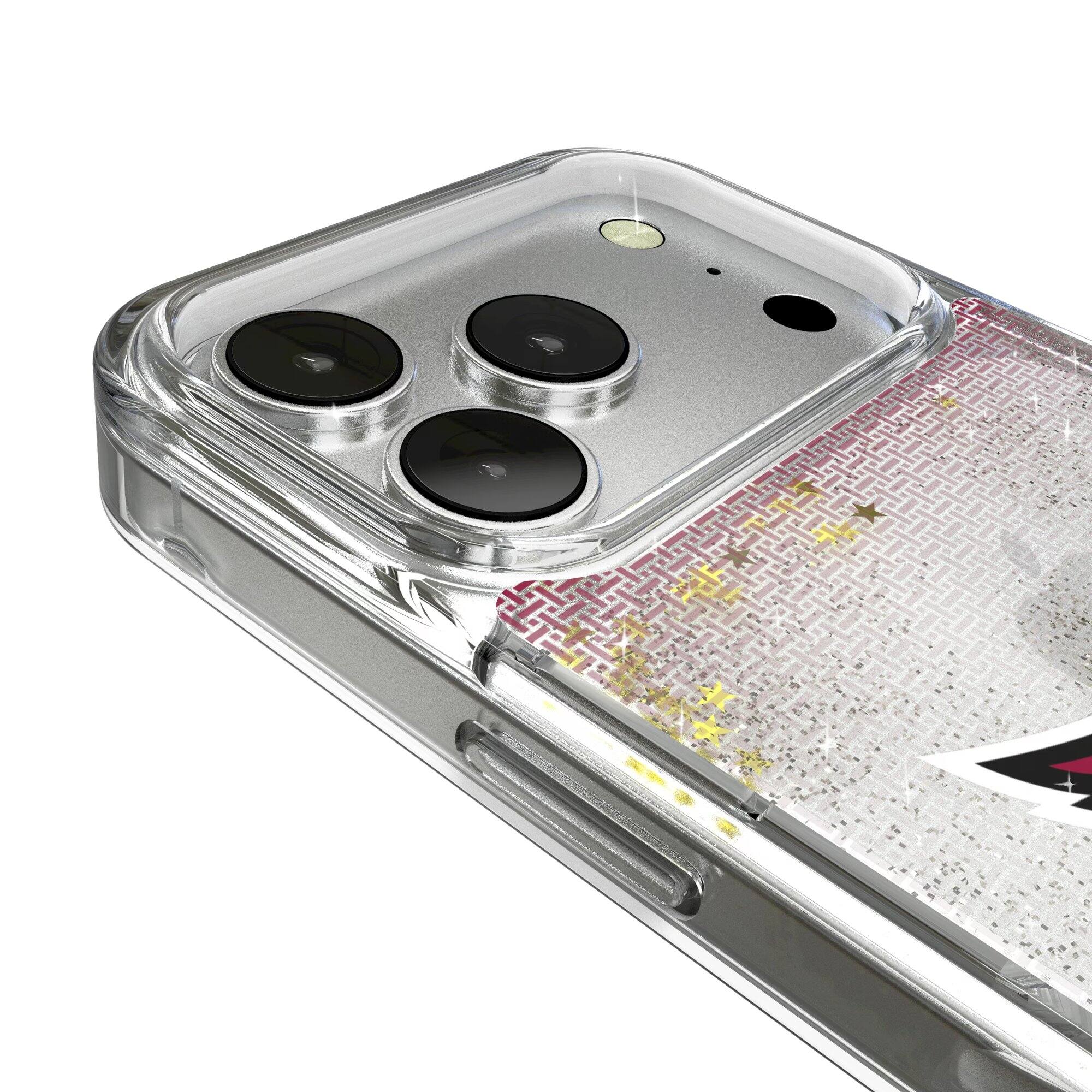 Alt View 2. Keyscaper - Arizona Cardinals Linen Logo iPhone Glitter Case - 13 Pro Max - Multicolor.