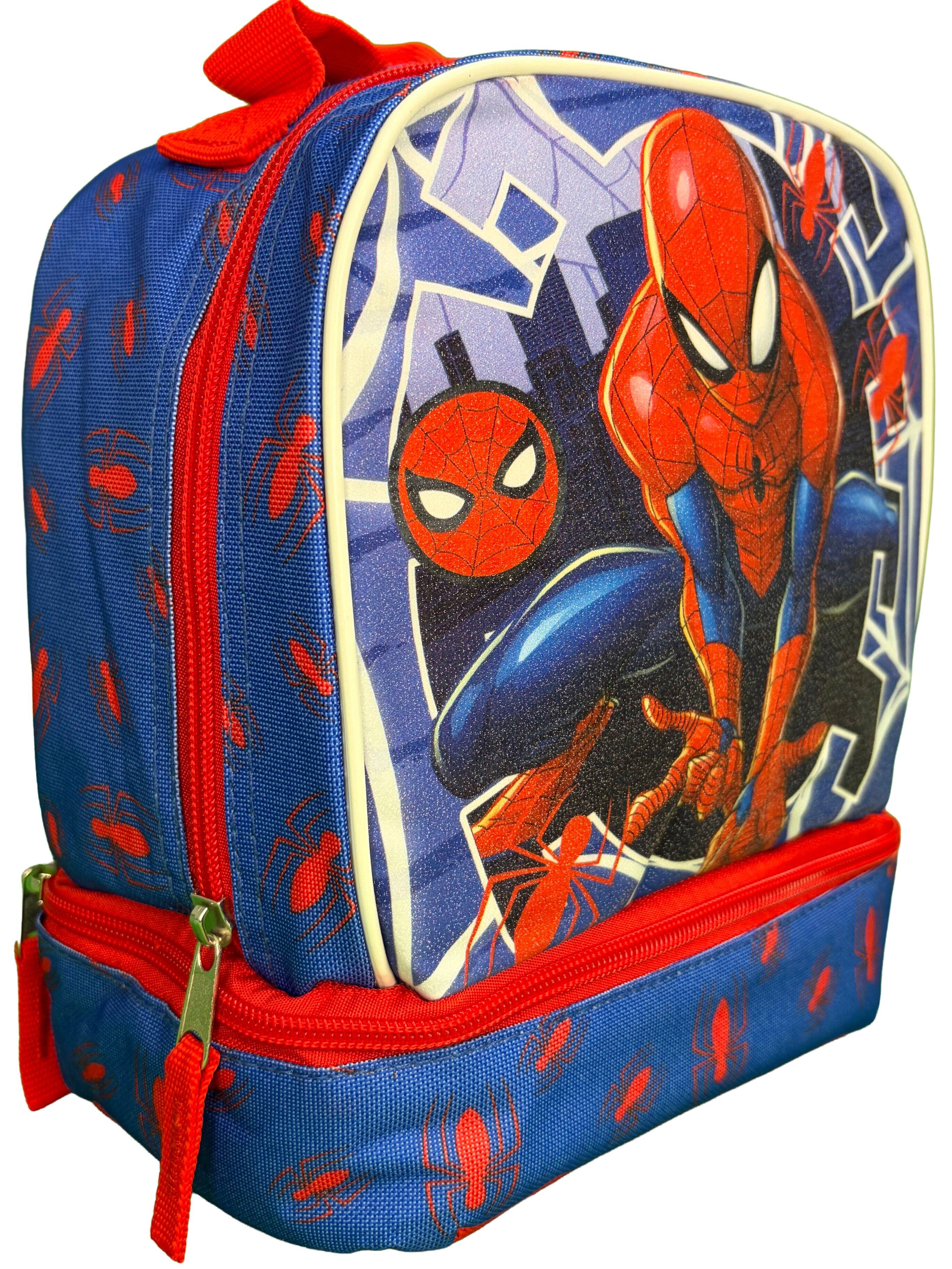 Alt View 2. Marvel - Spiderman Kids Insulated Lunch Bag with Handle, Drop Bottom Lunch Bag Design - Assorted Pre-Pack.