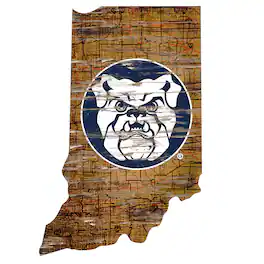 Fan Creations - Butler Bulldogs 23.5" x 23.5" Distressed State with Logo Sign - Multicolor