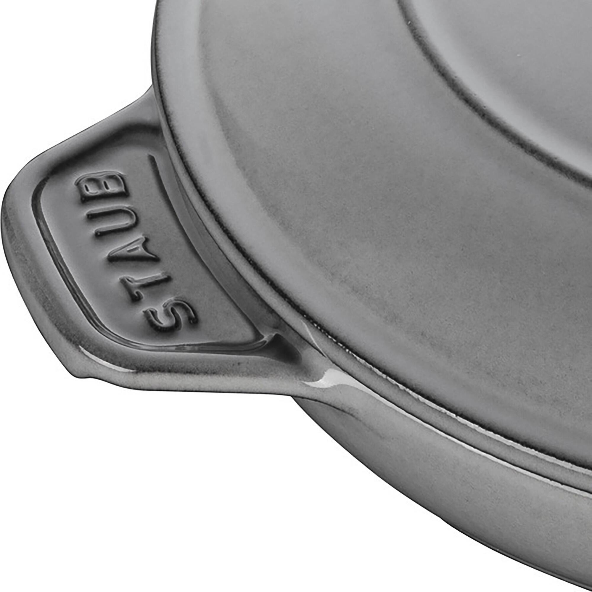 Alt View 2. Staub - Staub Cast Iron 7.9-inch Round Covered Baking Dish - Graphite Grey - Graphite Grey.