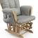 Alt View 13. Storkcraft - Hoop Glider and Ottoman - Natural/Light Gray.