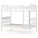 Front. Costway - Twin Over Twin Bunk Bed Solid Wood Bed Frame with Ladder Full-length Guardrails - White.