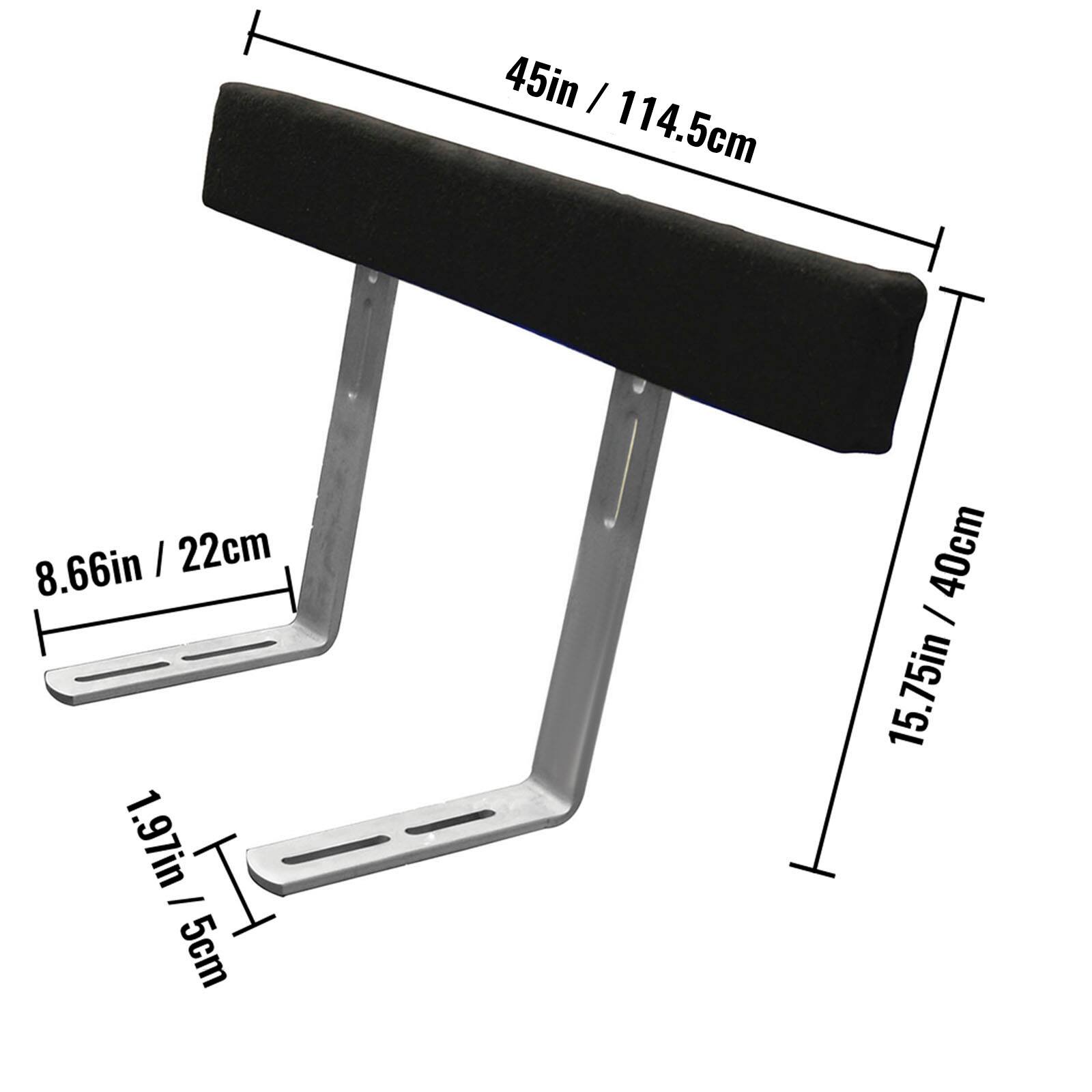 45in / 114.5cm  
8.66in / 22cm  
1.97in / 5cm  
15.75in / 40cm  
15.75in / 40cm