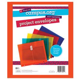 Smead - Project Envelope, 1-1/4" Expansion, String-Tie Closure, Side Load, Letter Size, Pack of 5