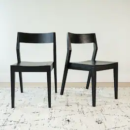 Plank+Beam - Modern Dining Chair (2 pack) - Black