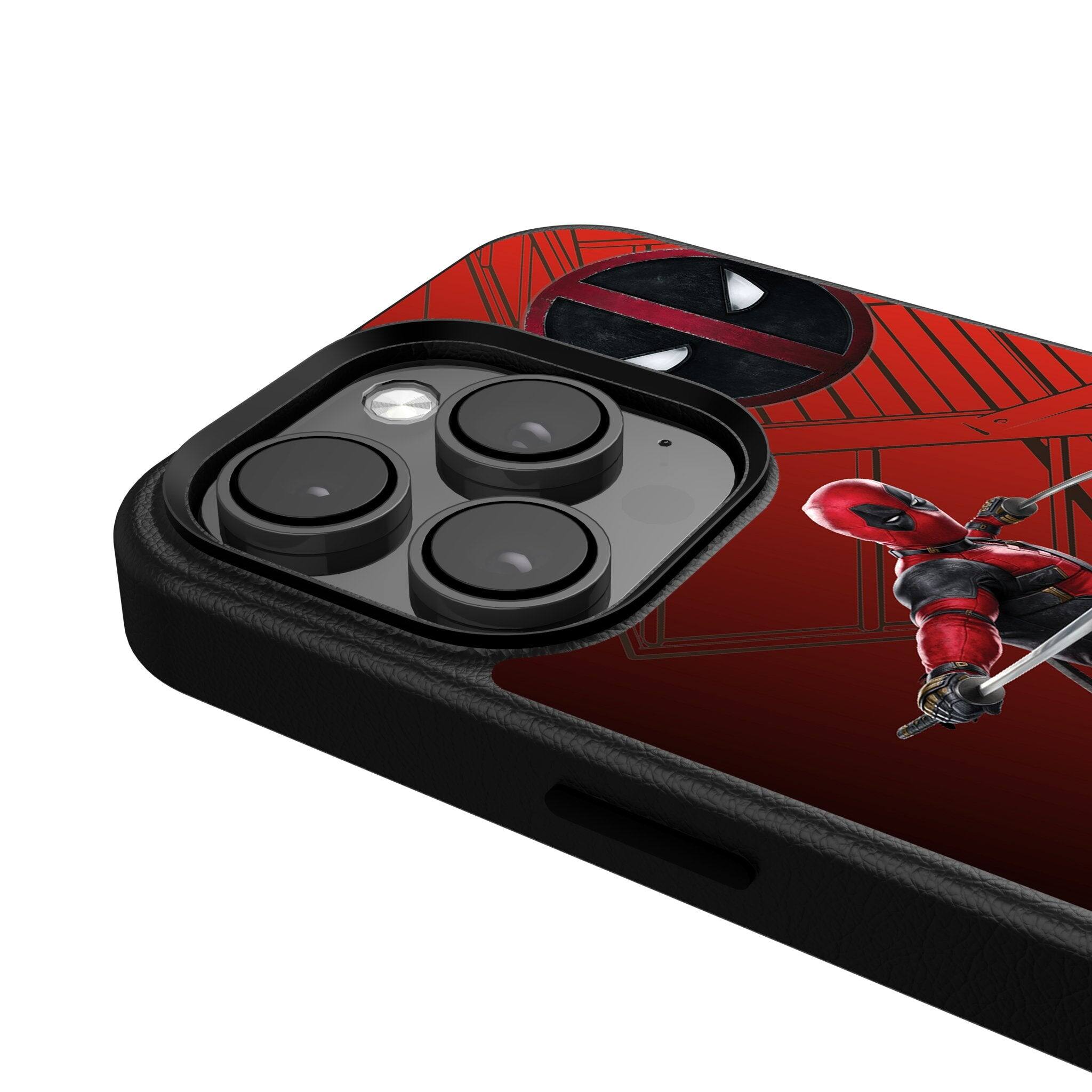 Back. Keyscaper - Marvel MechLine MagSafe Compatible Phone Case - Apple iPhone 13 - Deadpool.