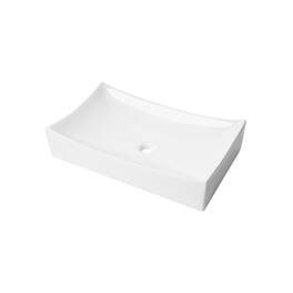 Alfi - 26" Fancy Rectangular Above Mount Ceramic Sink - White