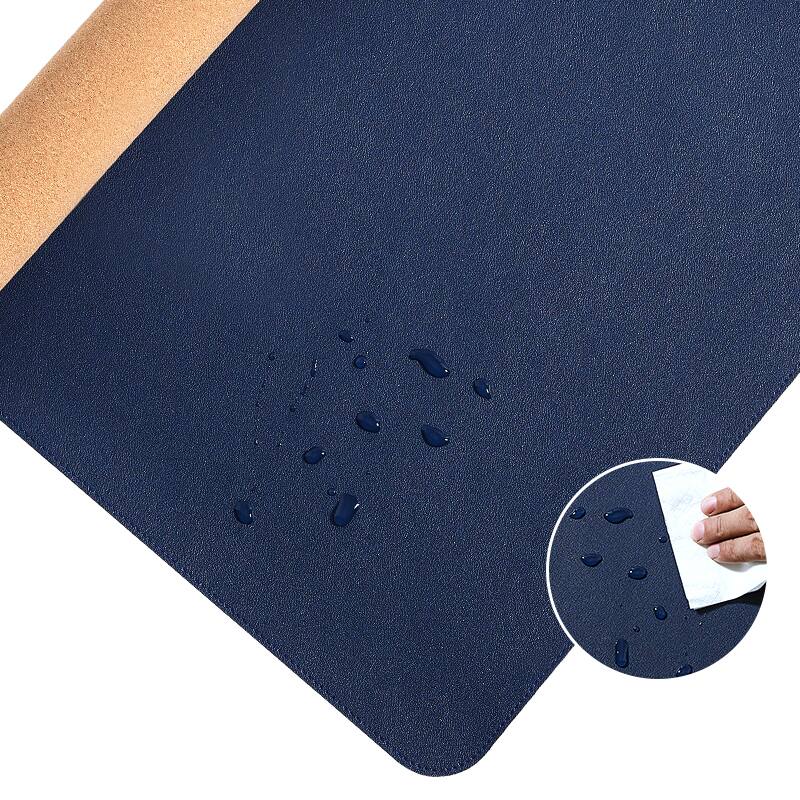 Back. GEEKOM - Premium Eco-Leather Mouse Pad - Navy Blue.