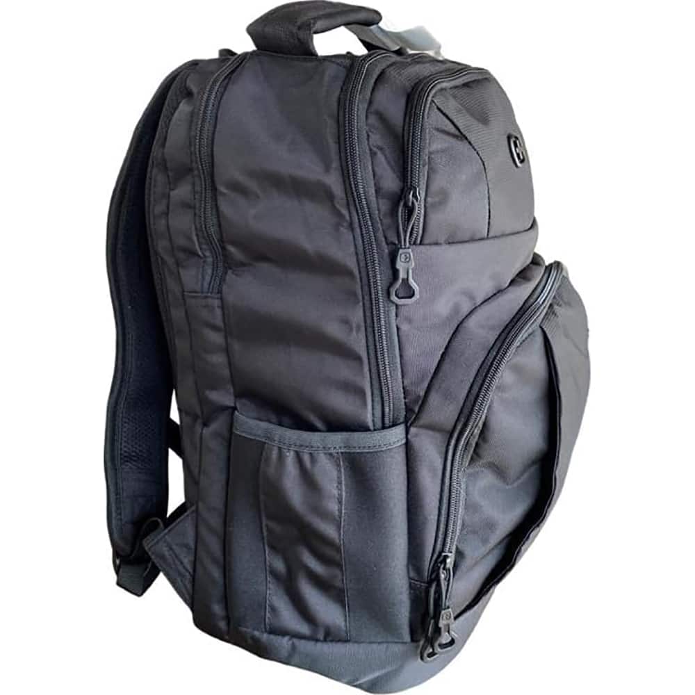 Front. SwissGear - Durable Men's and Women's Laptop Backpack 6996202409 - Black.