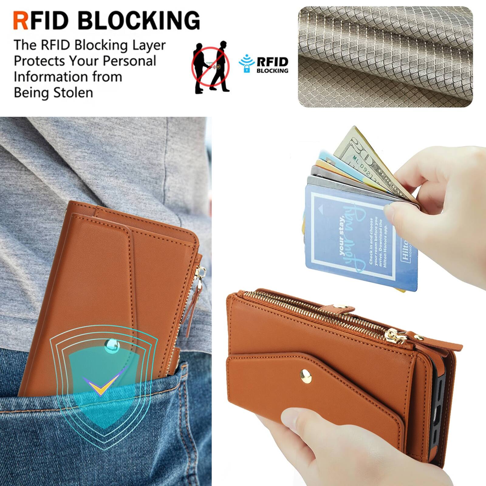 RFID BLOCKING

The RFID Blocking Layer Protects Your Personal Information from Being Stolen

RFID BLOCKING