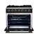 Alt View 8. Forno Appliances - Massimo 5.36 Cu. Ft. Freestanding Gas Convection Range with Air Fryer Kit, Wok Support & Griddle - Black.