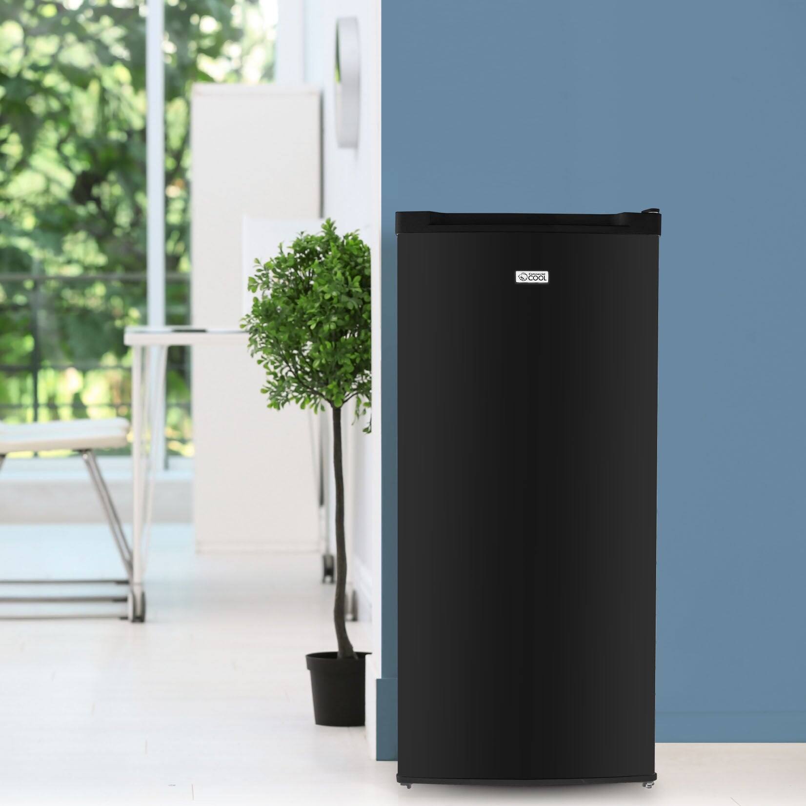 Alt View 3. Commercial Cool - COMMERCIAL COOL 5.0 Cu.Ft. Upright Freezer - Black - Black.