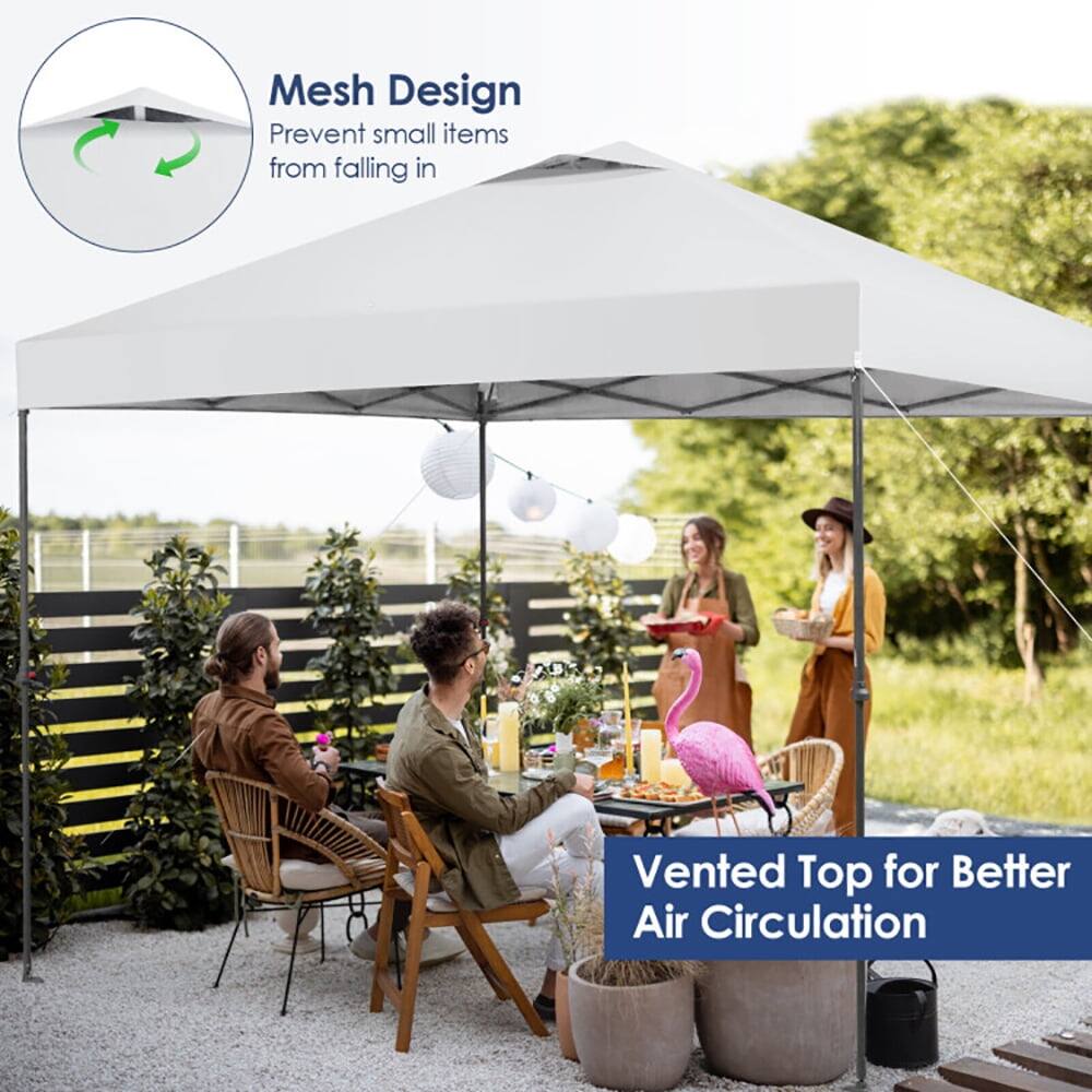 Mesh Design  
Prevent small items from falling in  

Vented Top for Better Air Circulation