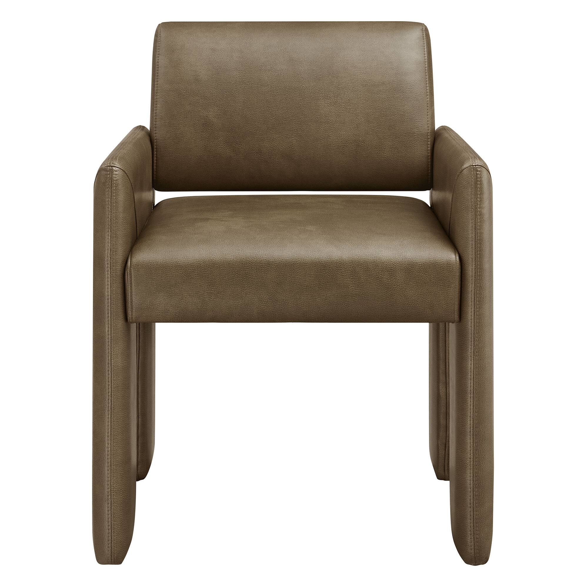 Alt View 2. Modway - Daven Vegan Leather Dining Armchair by Modway - Gray.