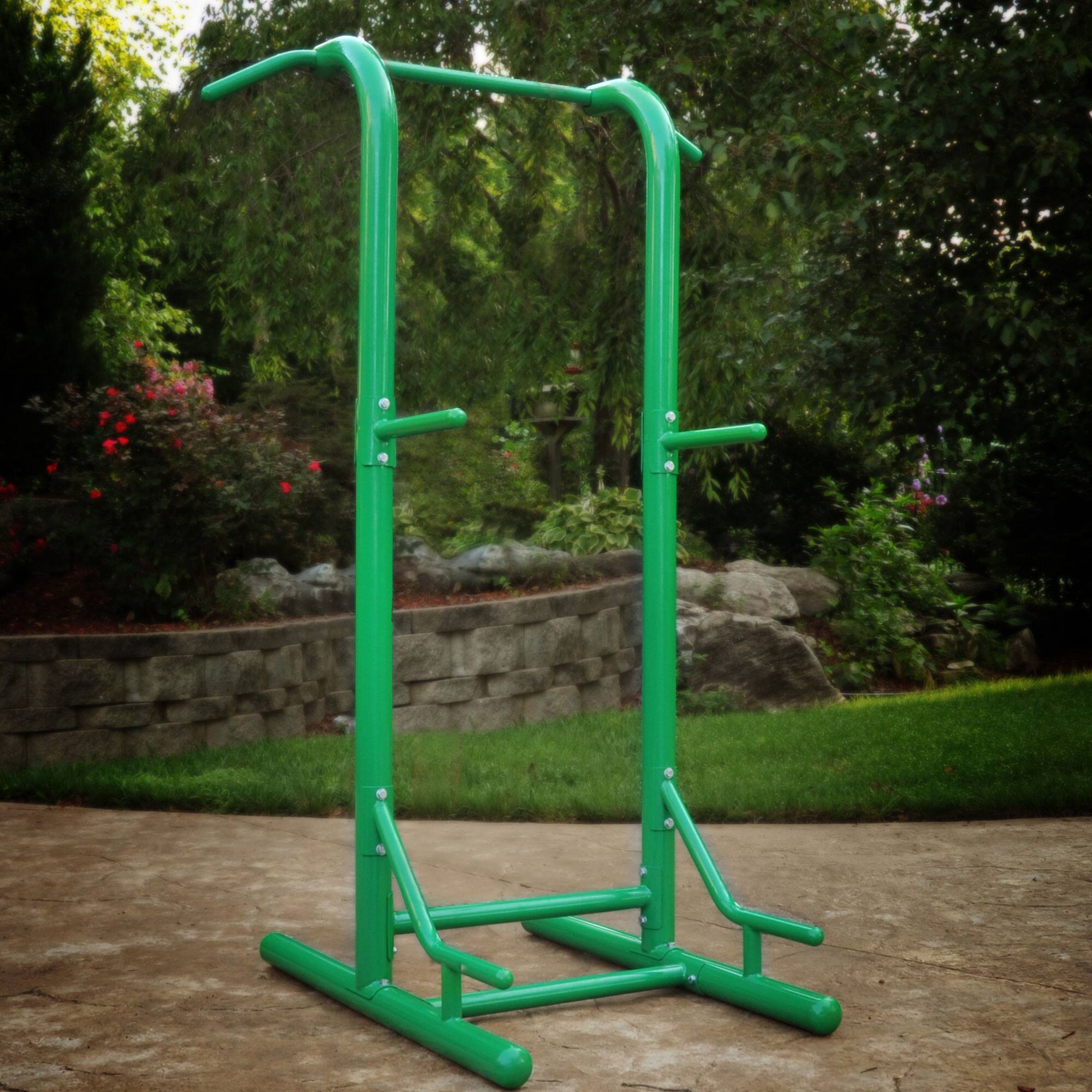 Alt View 1. Stamina Products - Stamina Products Outdoor Fitness Multi Use Strength Training Power Tower, Green - Green.
