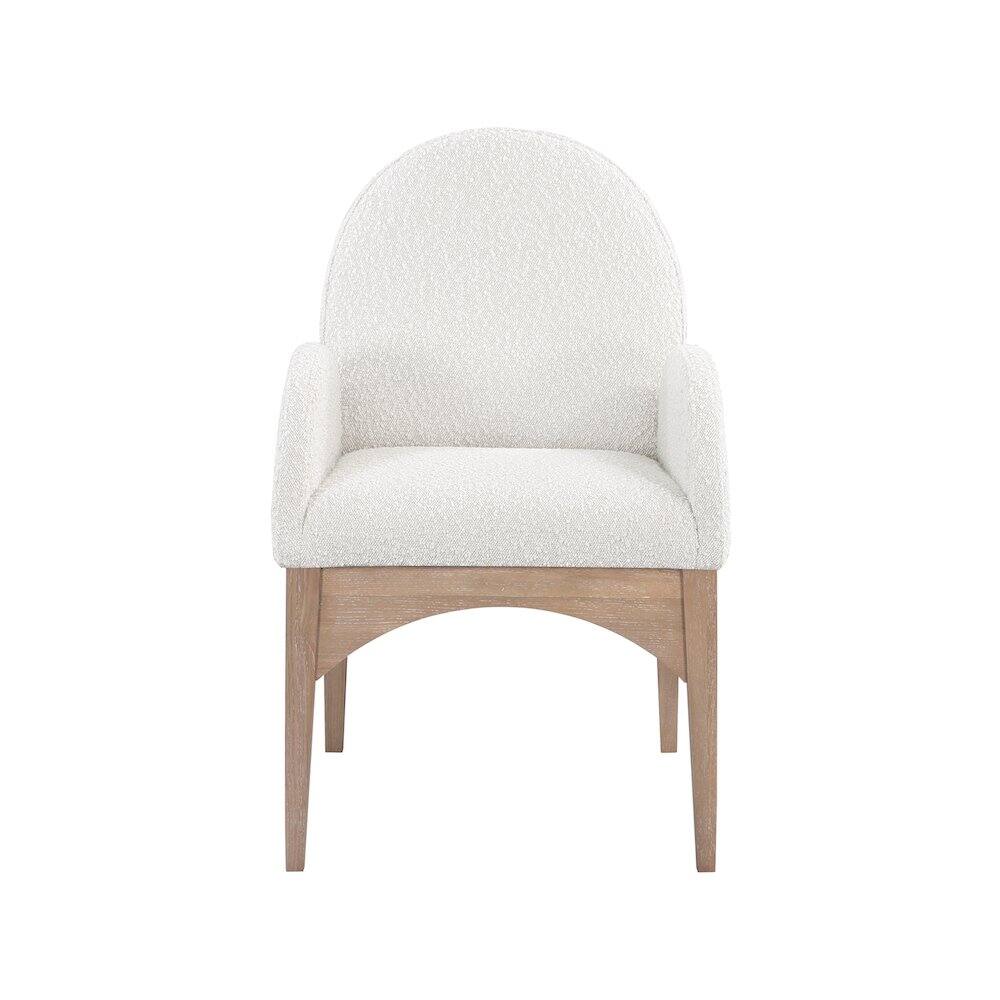 Alt View 1. Meridian Furniture - Waldorf Cream Boucle Fabric Dining Chair - Beige.
